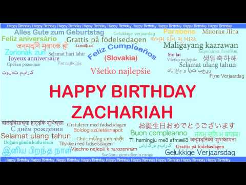 Zachariah   Languages Idiomas - Happy Birthday