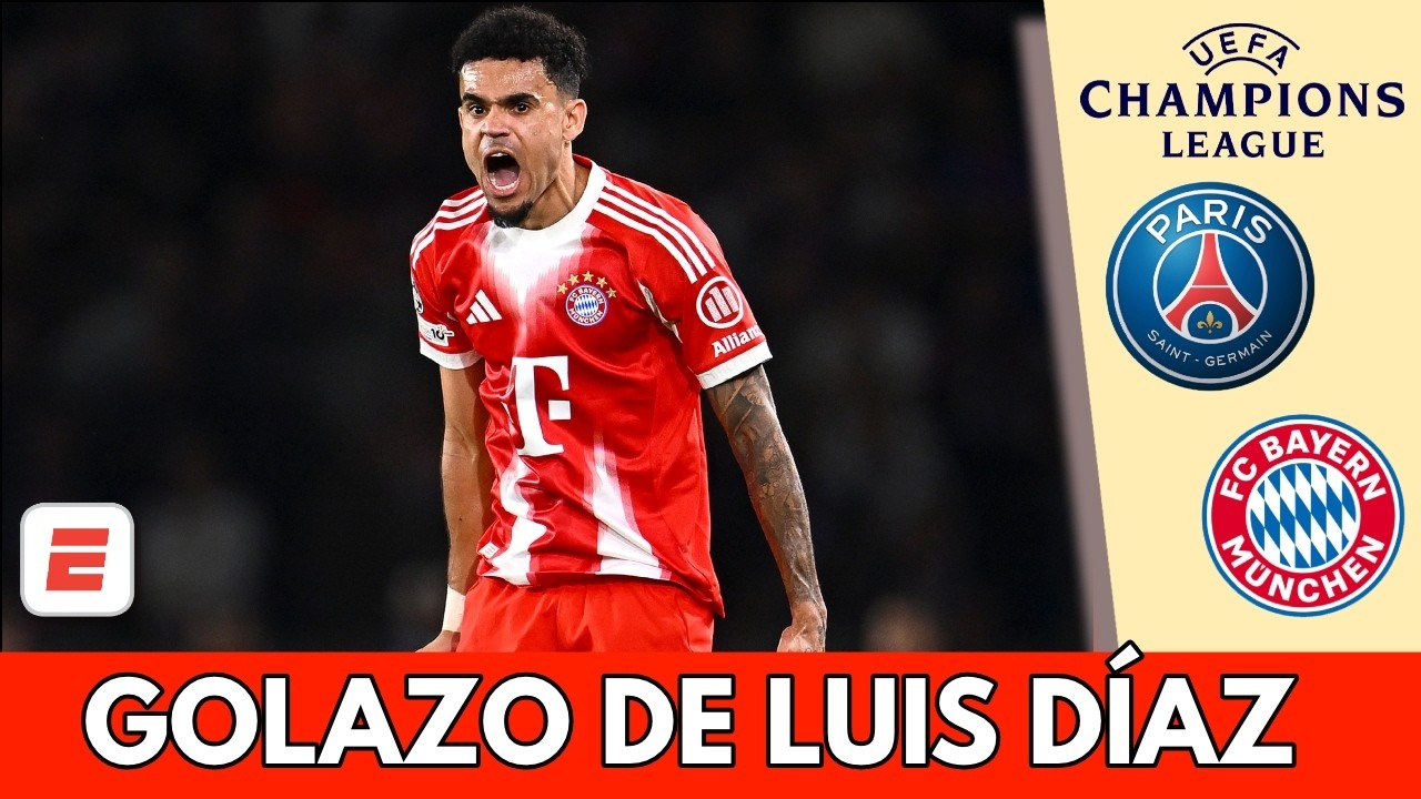 GOLAZO DE LUIS DIAZ y BAYERN MUNICH ESTÁ VIVO. El colombiano marca el 5-4 vs PSG | Champions League