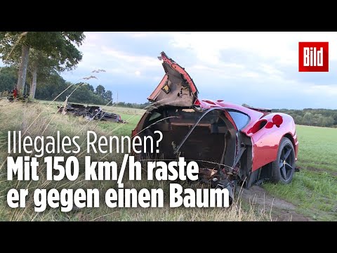 Ferrari bei Crash in drei Teile zerfetzt – Der Fahrer wird aus dem Wagen geschleudert und stirbt