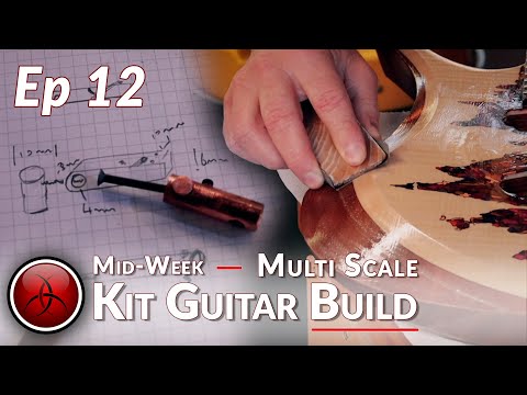 Ep 12 - Shred - Custom Bridge - How to Build a Copper Leaf Multi-Scale Kit Guitar