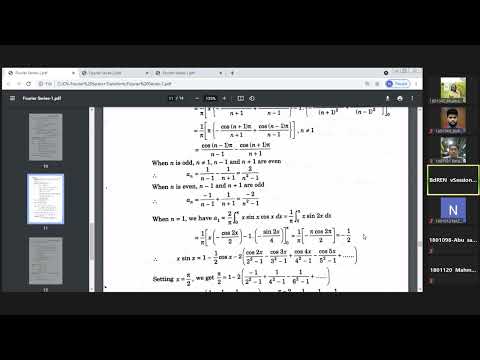 L-18 Discontinuity in Fourier Series // Math-203 // NI sir// L-2 T-II // 09 June 2021