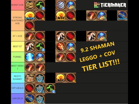 9.2 SHAMAN LEGGO + COVENANT TIER LIST!!! | SPECIAL ANNOUNCEMENT AT THE END!!