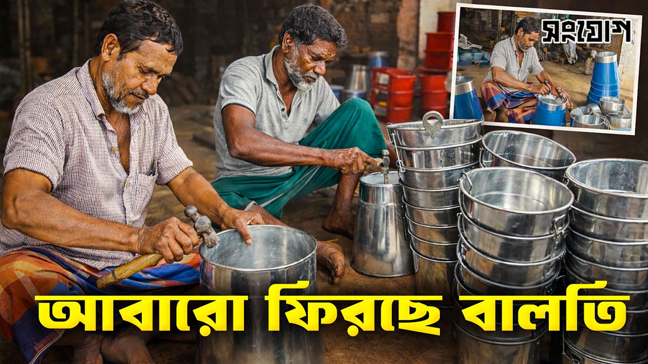 প্লাস্টিকের দাপটে অস্তিত্ব সংকটে স্টিলের বালতি শিল্প