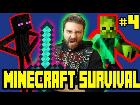 Minecraft Survival Bölüm 4 - Enderman Savaşı [ 1.10.2 ] /w Gitaristv /w T.E.O /w Eso