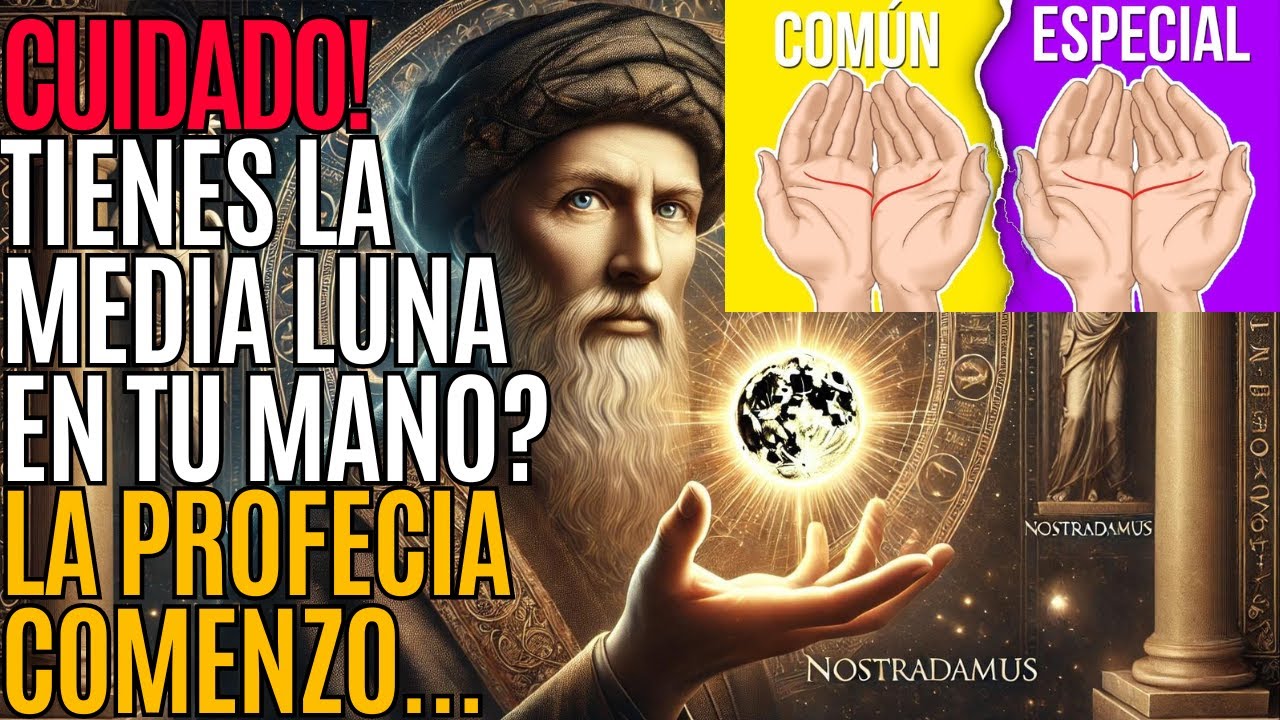 Lo que Significa Tener la MEDIA LUNA en la MANO Según Nostradamus - PROFECIAS REVELADAS