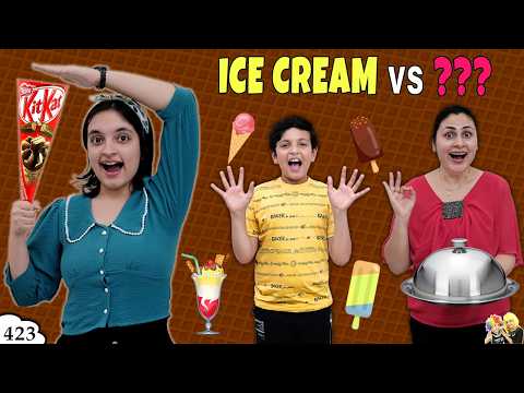 ICE CREAM vs ???  Family Comedy Healthy Eating challenge | Summer Twist | Aayu and Pihu Show