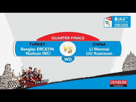 WORLD JUNIOR CHAMPIONSHIPS 2017 | WD QUARTER FINALS | ERCETIN/INCI (TUR) vs LI/LIU (CHN)