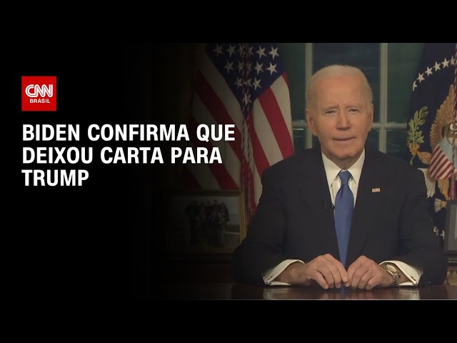 Biden confirma que deixou carta para Trump | CNN NA POSSE DE TRUMP