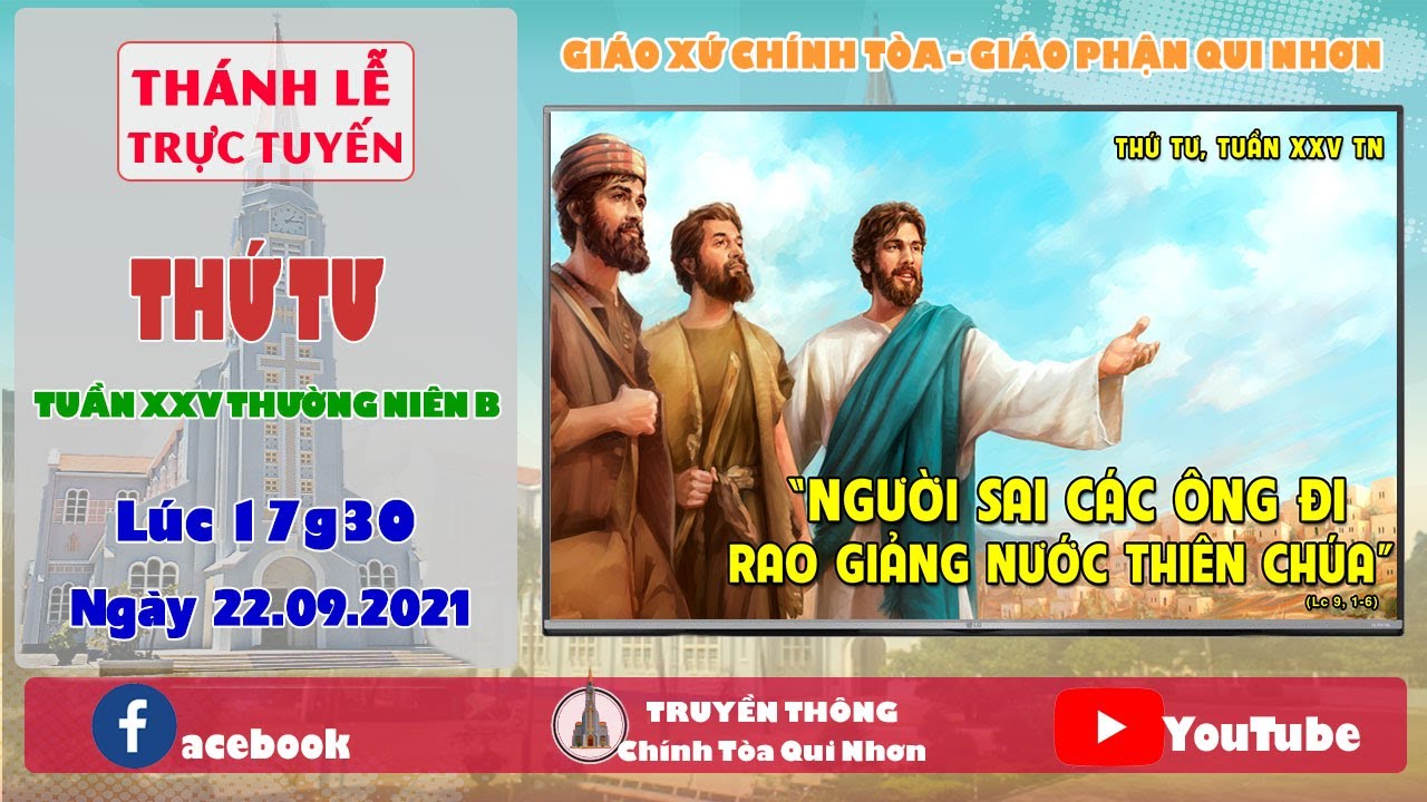 Trực tuyến Thánh lễ Thứ Tư, tuần XXV TNB, 22.09.2021