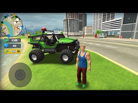 open world monster truck Hovercraft and police officer car chase simulator Android gameplay.
