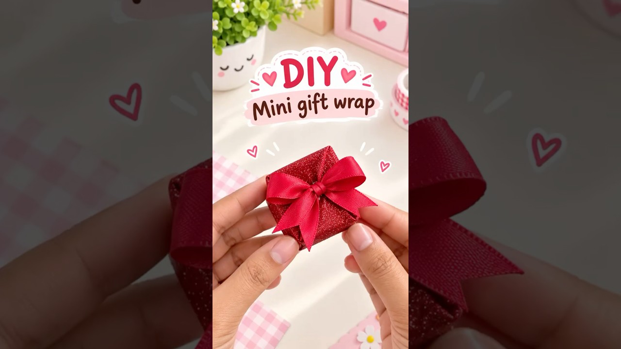 DIY Mini Gift Wrap 💍🎁 | Cute & Easy Paper Gift Wrapping Idea#ItsmeHana#diy#craft#Shorts