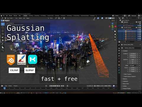 Gaussian Splatting in Blender (fast + free)