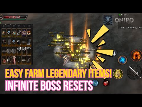 Oniro ARPG | Infinite Boss Resets = Infinite Legendary Drops! Easy Farm Method!
