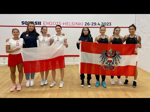 Poland vs Austria - ESF European Team Division 1 & 2 Squash Championships 2023 (Helsinki)