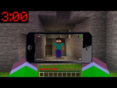 FuzionDroid - Minecraft PE : DO NOT ENTER HEROBRINE'S CAVE at 3:00AM