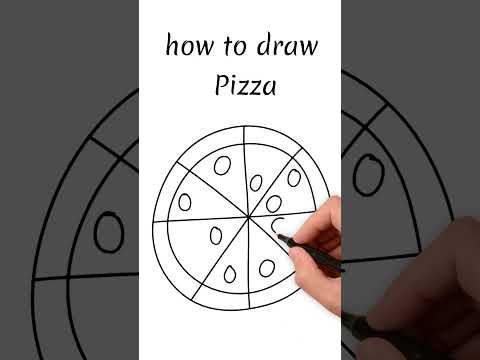How to Draw a Pizza Step by Step 🍕 | Easy Drawing for Kids & Beginners #kidsTube