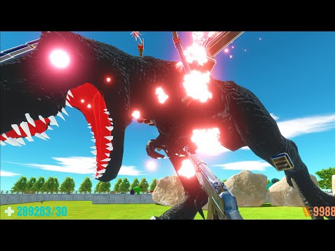 FPS AVATAR WITH RIFLE DEATH FALL - Animal Revolt Battle Simulator