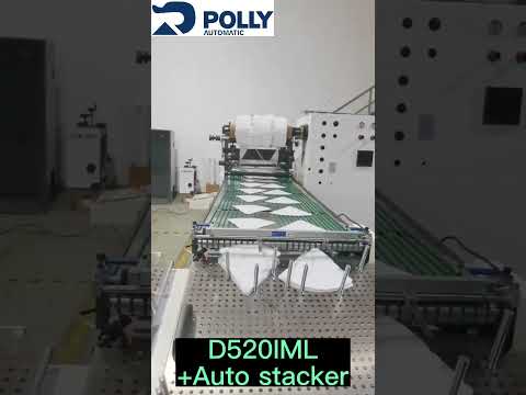 Ice cream cone paper cutting & auto stacking by Polly Automatic's D520 IML machine+Auto stacking