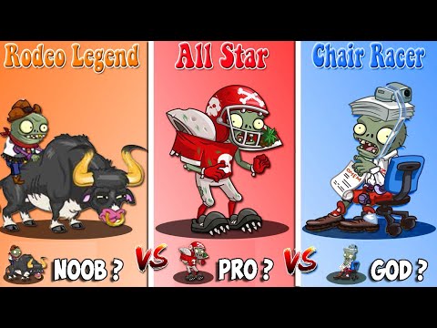 Football Allstar VS Rodeo Legend VS Zcorp Chair - Who Will Win? - PvZ 2 Zombie Vs Zombie