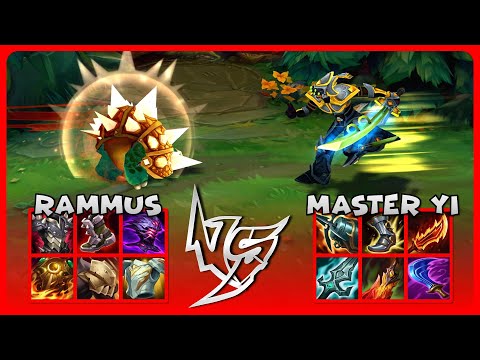RAMMUS vs MASTER YI FULL BUILD FIGHTS - League of Legends