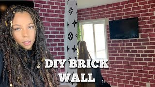 DIY Brick Wall | How to paint walls to look like brick