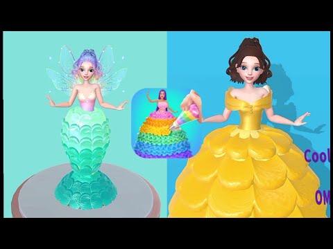 icing on the dress 👗| fashion cake decoration game | miracle girl gaming|