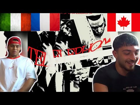 CANADIANS REACT TO ITALIAN/FRENCH RAP - Booba - Téléphone feat. Sfera Ebbasta (Lyrics Video)