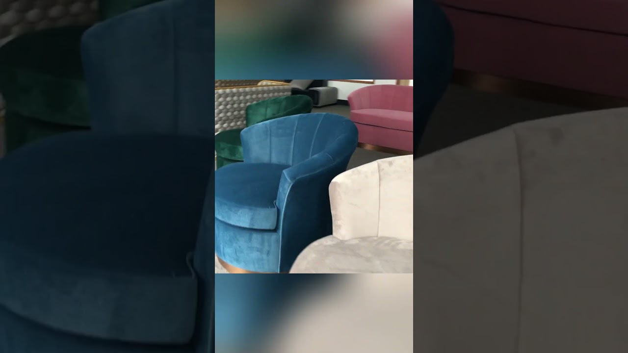 Custom Vintage Velvet Arm Chair Colorful Reception Lounge Chairs with Metal Base | CASVADA Furniture