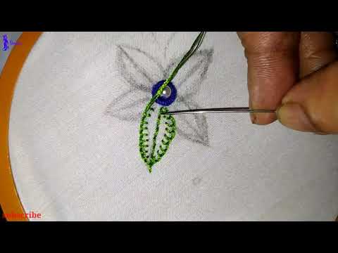 Easy Hand Embroidery Flower Design.