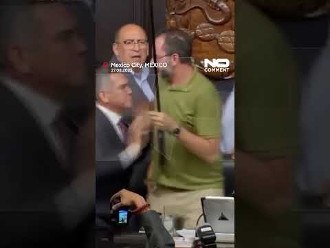 Scuffle erupts between lawmakers in Mexico’s Senate #nocomment #youtubeshorts #shorts #fight