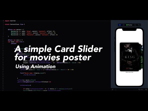 Simple Card Slider for movies posters | 1min SwiftUI