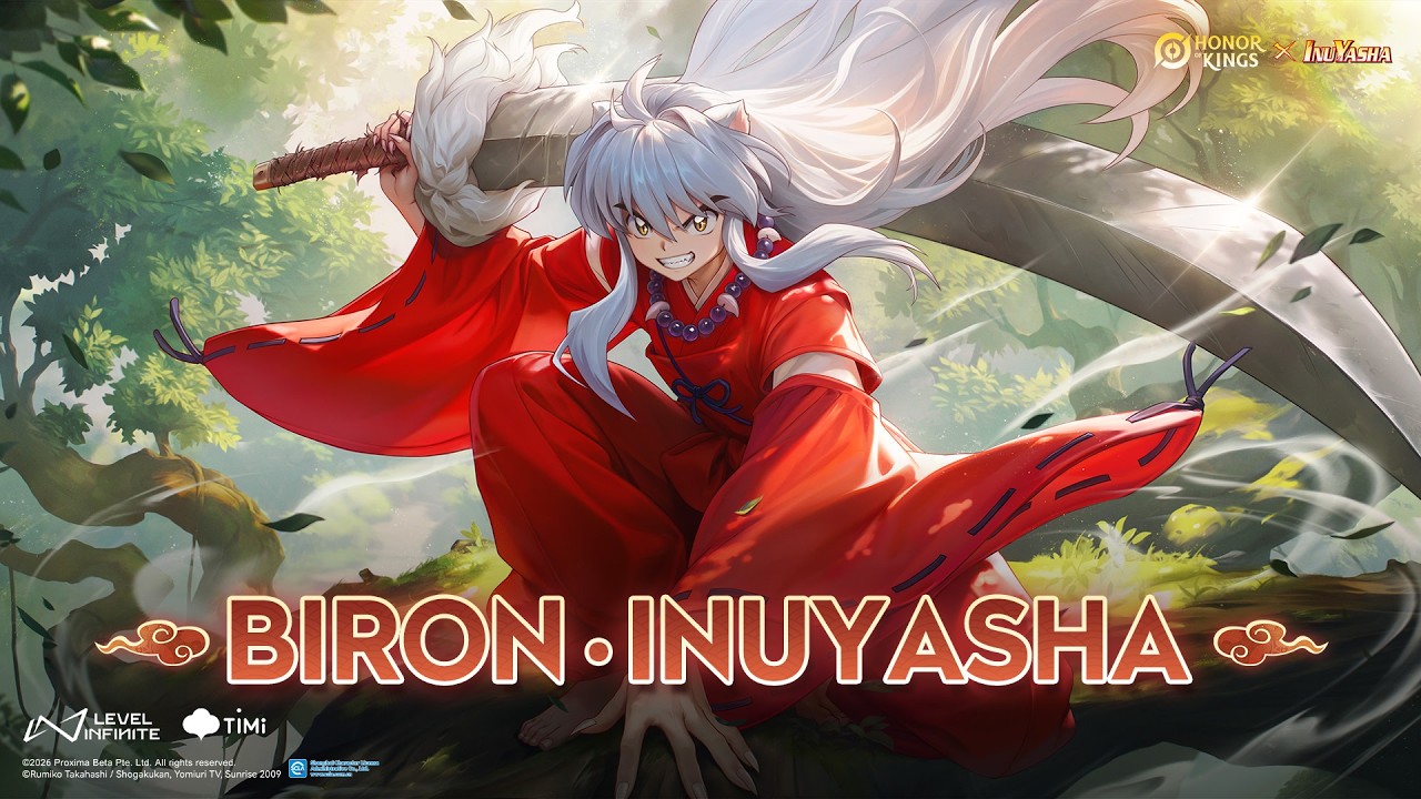 Biron Inuyasha skin showcase Honor of Kings