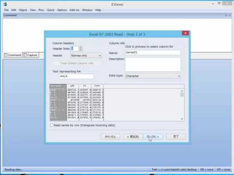第6回入門計量経済学2：EViews入門