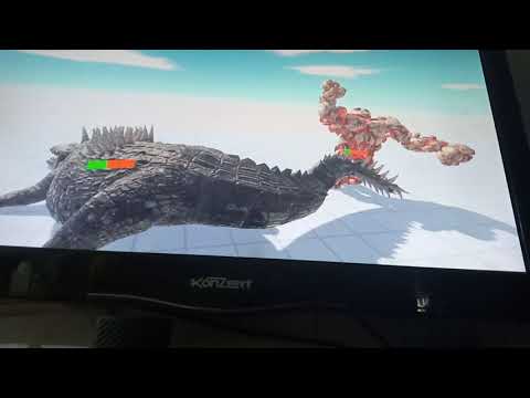 Lava Golem Vs. Super purussaurus