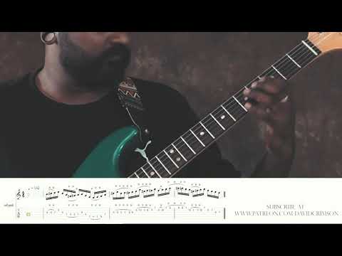 Tom Quayle Legato Lick | Learn to play Fusion Guitar | Free Tab