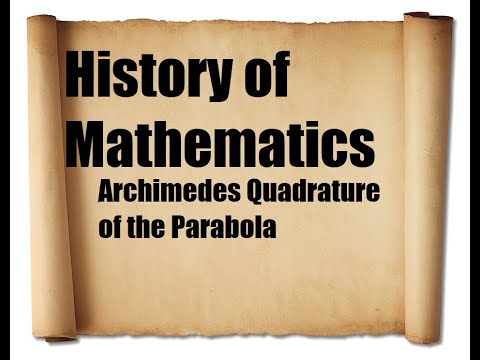 Archimedes Quadrature of the Parabola