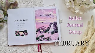 February 2026 | PLAN WITH ME | Lotus Flower Theme 💜 Bullet Journal Setup