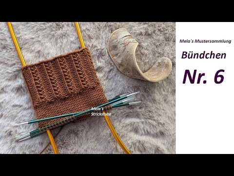 Sock cuffs no. 6 - knitting cuff patterns in rounds