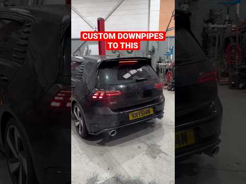 MK Golf GTI Custom Downpipes With Sports Cat💥 #shorts #downpipe #mk7gti