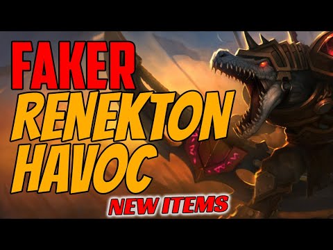 T1 Faker Plays Renekton Top vs Maokai - Challenger Gameplay - New Items - Season 11