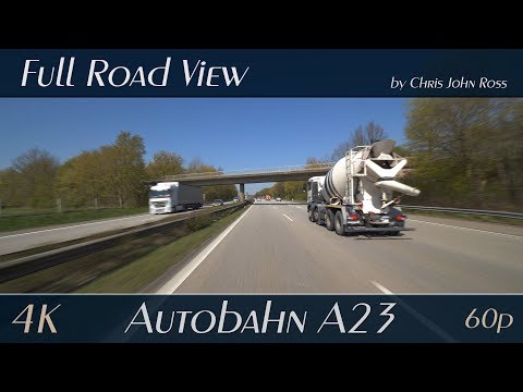 Autobahn (A23), Germany: Forst Rantzau - Tornesch - Elmshorn - Horst - Rastplatz Steinburg - 4K