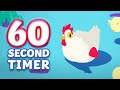 60 Second Timer for Kids | 1 Minute Countdown