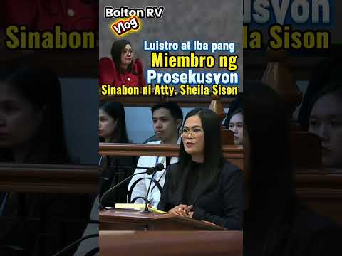 BREAKING NEWS : Luistro at iba pang miembro ng prosekusyon sinabon ni Atty. Sheila Sison #new
