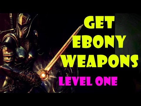 Skyrim Remaster: EBONY Bow & Great Sword at LEVEL ONE (Best Weapons Start Guide)