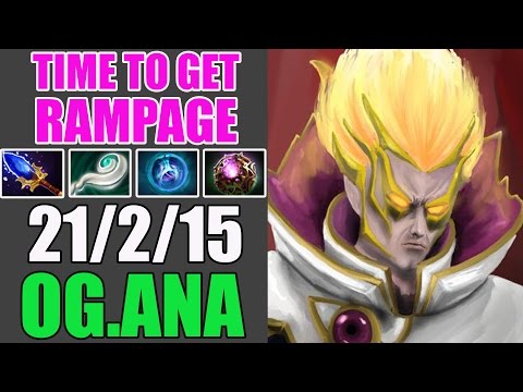 TIME TO GET RAMPAGE - OG.ana 9k MMR Plays Invoker WITH A RAMPAGE and 4 x DOUBLE KILL in Ranked