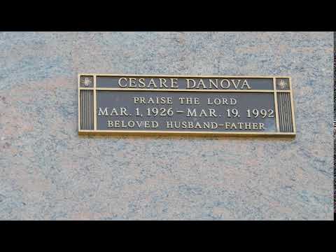 Actor Cesare Danova Grave Valley Oaks Memorial Park Westlake Village LA CA USA September 2, 2020