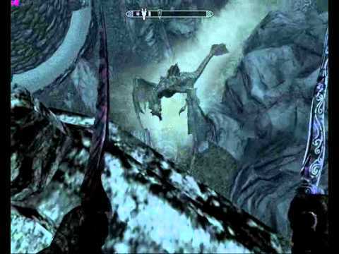 Skyrim sleeping Blood Dragon (1 hit kill)