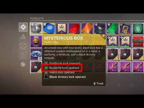 Buttefly Lock Opened - Mysterious Box Exotic Quest (Black Armory Key Location) [Destiny 2]
