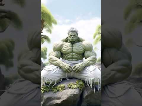 Hulk sat down in meditation 😱😱😱 #hulk #shorts