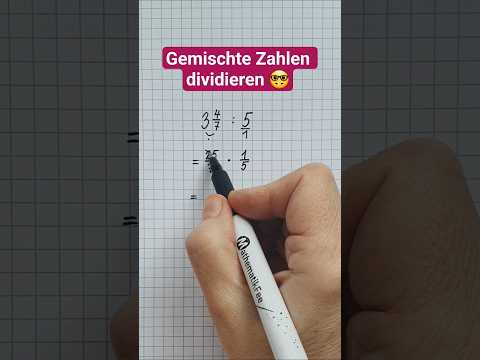 SO teilt man eine gemischte Zahl durch eine ganze Zahl! #mathe #brüche #bruchrechnung #dividieren